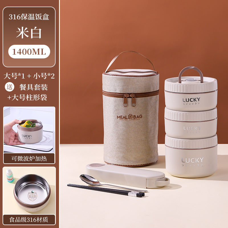 316 Stainless Steel Insulated Lunch Box for Students