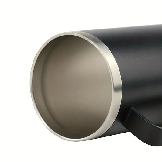 Double Wall Stainless Steel Handle Coffee Mug 6.37in