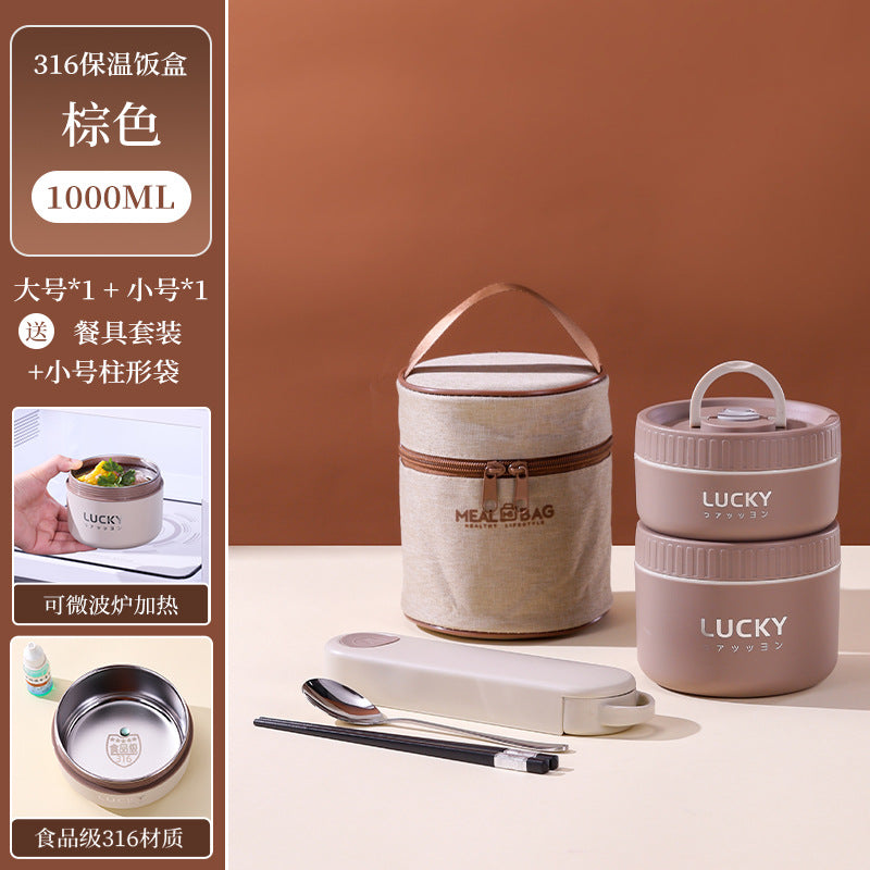 316 Stainless Steel Insulated Lunch Box for Students